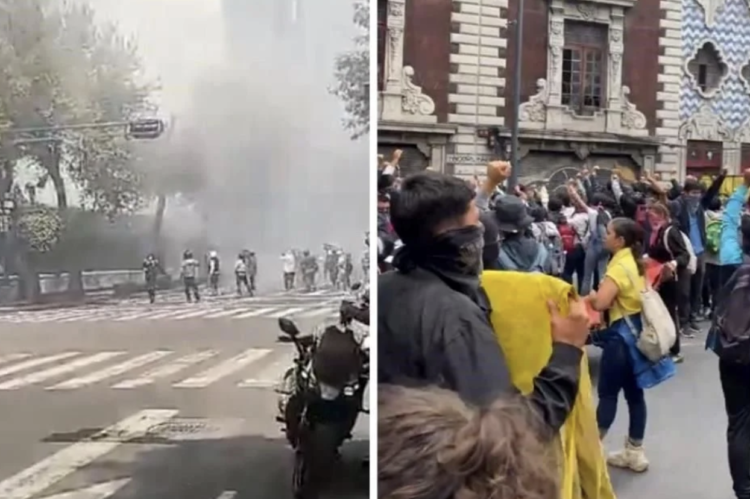 Normalistas lanzan artefactos explosivos contra Segob